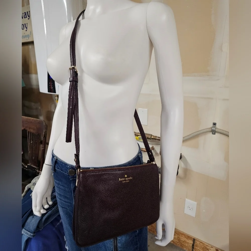 Kate Spade Triple Husset Cherrywood Crossbody Bag - Picture 4 of 11